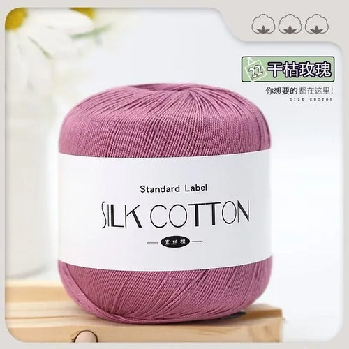 50g/PC Silk Lace Cotton Milk Crochet Yarn Baby Hand-Knitted Warm Soft
