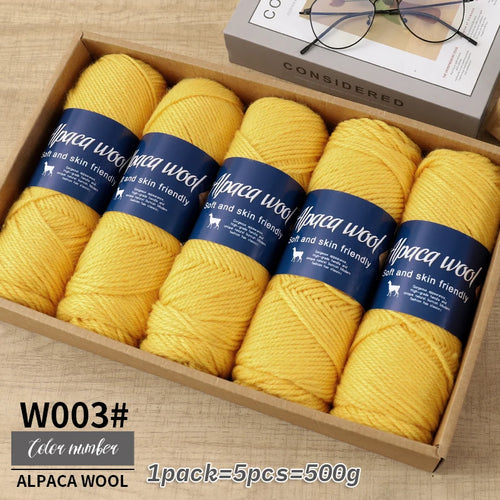 500g alpaca wool yarn, coarse yarn, hand woven to make warm and