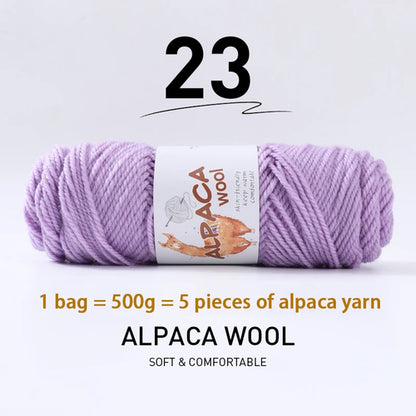 500g High-Quality Alpaca Wool Yarn 245 Thick Wool Yarn Casual Knitting