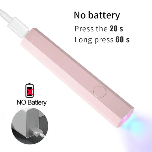 YIKOOLIN Handheld UV LED Light for Nails USB Mini Nail Dryer Nail