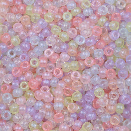 100/200/400pcs 6x9mm Solid Color Large Hole Pony Beads DIY Jewelry