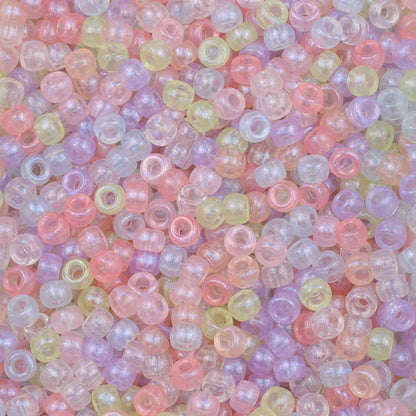 100/200/400pcs 6x9mm Solid Color Large Hole Pony Beads DIY Jewelry