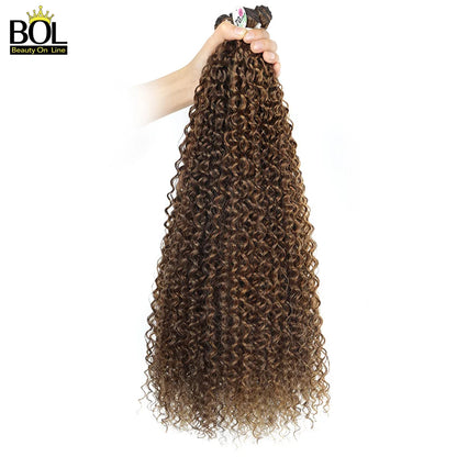 BOL Natural Curly Hair Extensions Long Synthetic Jerry Curly Bundles