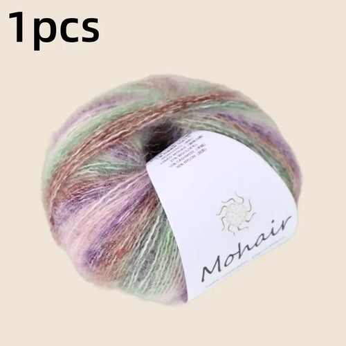 Gradient Mohair Soft Cotton Yarn DIY Crochet Hand Knitting Yarn
