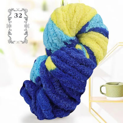 500g of Thick Chenille Yarn for Blankets, Ultra-Soft, Thick, Fluffy,