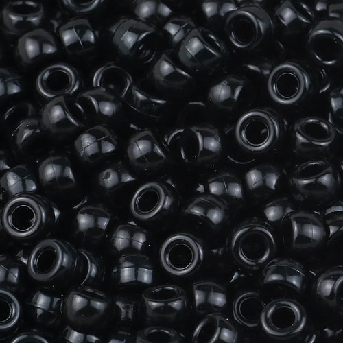 100/200/400pcs 6x9mm Solid Color Large Hole Pony Beads DIY Jewelry