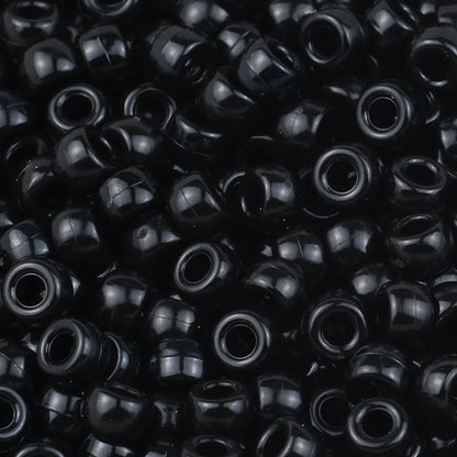 100/200/400pcs 6x9mm Solid Color Large Hole Pony Beads DIY Jewelry