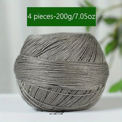 1PC Premium Mercerized Silk Lace Yarn Bundle-Soft, Durable, Vibrant