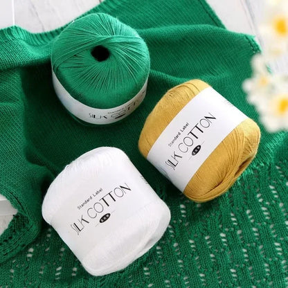 50g/PC Silk Lace Cotton Milk Crochet Yarn Baby Hand-Knitted Warm Soft