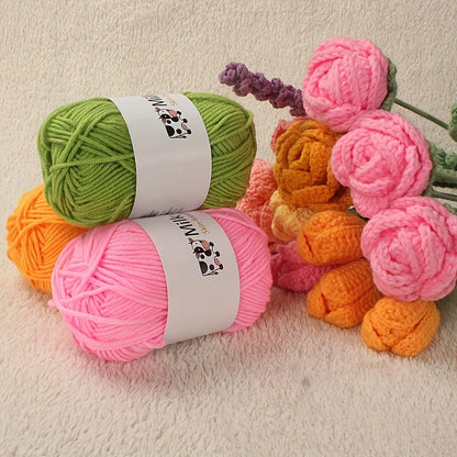 150g milk yarn handmade medium coarse DIY weaving yarn ball for