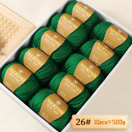 500g of High-Quality 212 Medium-Fine Alpaca Wool Yarn 10 pack