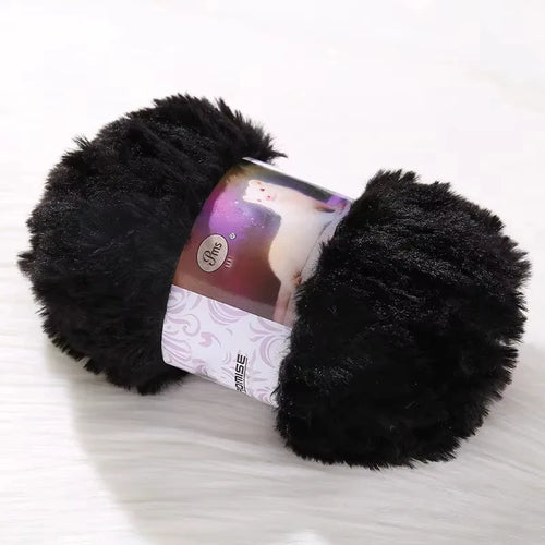 Skeins Faux Fur Yarn Soft Fluffy for Crocheting Fur Mink Hat Hand
