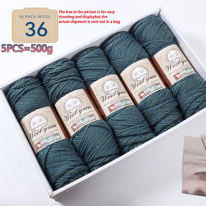 500g 1 Large Bag of Alpaca Wool Chunky Knitting Yarn, Handmade