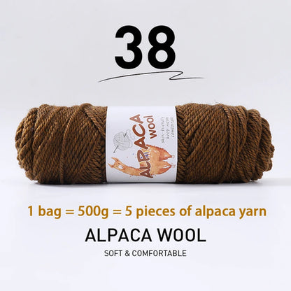 500g High-Quality Alpaca Wool Yarn 245 Thick Wool Yarn Casual Knitting