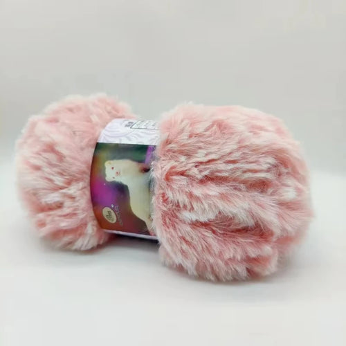 Skeins Faux Fur Yarn Soft Fluffy for Crocheting Fur Mink Hat Hand