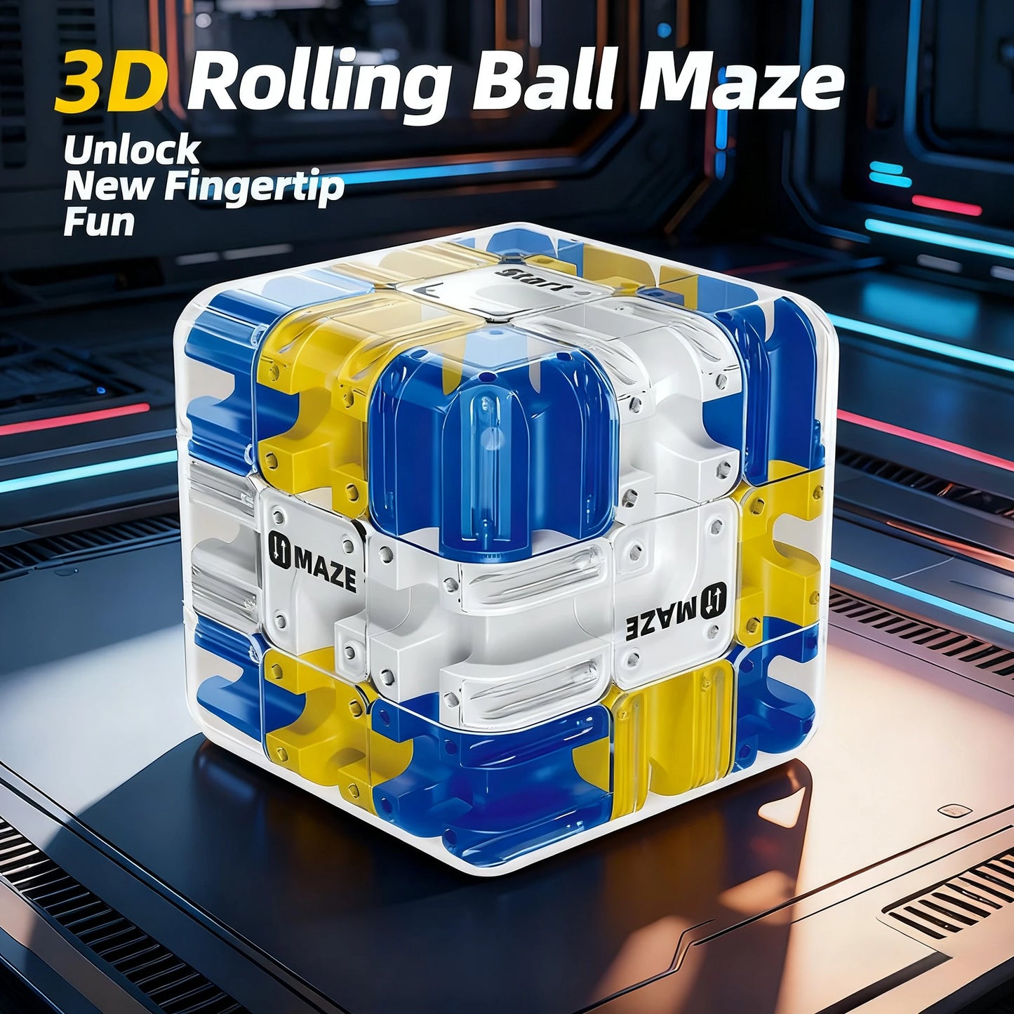 3D Puzzle Ball-Rolling Magic Cube Maze Children Labyrinth Fidgeting