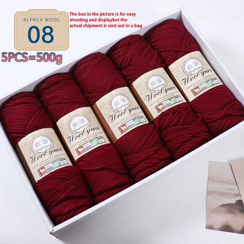 500g 1 Large Bag of Alpaca Wool Chunky Knitting Yarn, Handmade