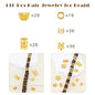 110 Pcs Gold Hair Jewelry for Braids and Dreadlocks - Metal Rings,