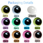 20 pieces of 3D sequined safety eyes, with rubber rings, suitable for