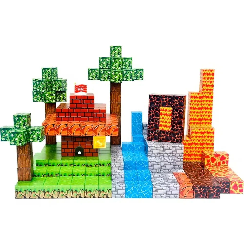 10-500PCS Magnetic Building Blocks Toy DIY Magnet Set Bricks Mini