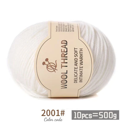 500g 290 Medium Coarse Combed Alpaca Wool Yarn, Autumn and Winter Warm