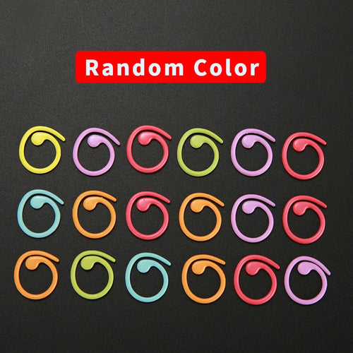 Metal Stitch Markers Helical-Shaped Crochet Markers Ring Multicolor