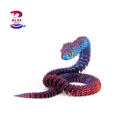 New 30cm 3D Printed Snake Decoration 3D Printed Animals Desk