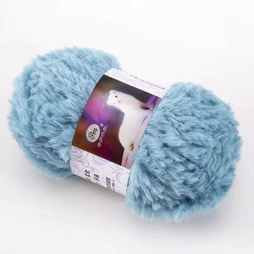Skeins Faux Fur Yarn Soft Fluffy for Crocheting Fur Mink Hat Hand