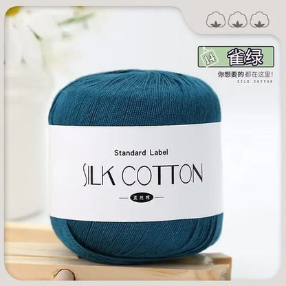 50g/PC Silk Lace Cotton Milk Crochet Yarn Baby Hand-Knitted Warm Soft