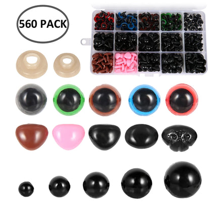 Plastic Safety Eyes and Noses For Toys Doll Crafts Teddy Bear Dolls