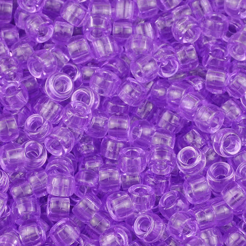 100/200/400pcs 6x9mm Solid Color Large Hole Pony Beads DIY Jewelry