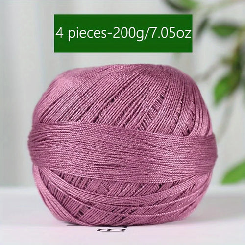 1PC Premium Mercerized Silk Lace Yarn Bundle-Soft, Durable, Vibrant