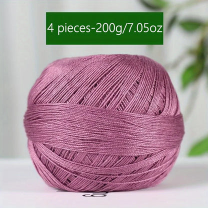 1PC Premium Mercerized Silk Lace Yarn Bundle-Soft, Durable, Vibrant