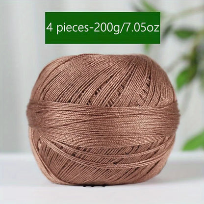 1PC Premium Mercerized Silk Lace Yarn Bundle-Soft, Durable, Vibrant
