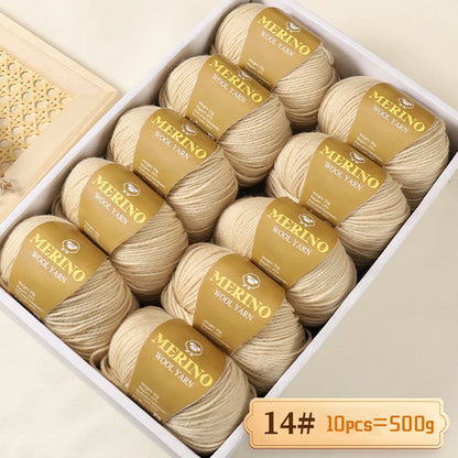 500g of High-Quality 212 Medium-Fine Alpaca Wool Yarn 10 pack