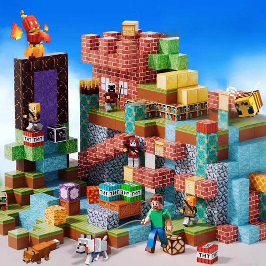 10-500PCS Magnetic Building Blocks Toy DIY Magnet Set Bricks Mini