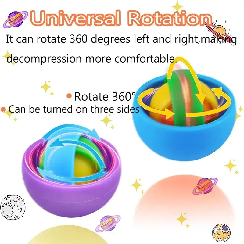3D Rotation Ball Fidget Gyro Sensory Toys Hand Fidget Spinner