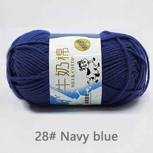 50Gram/Set Milk Cotton Yarn Crochet Line High-quality 5 Strand Milk