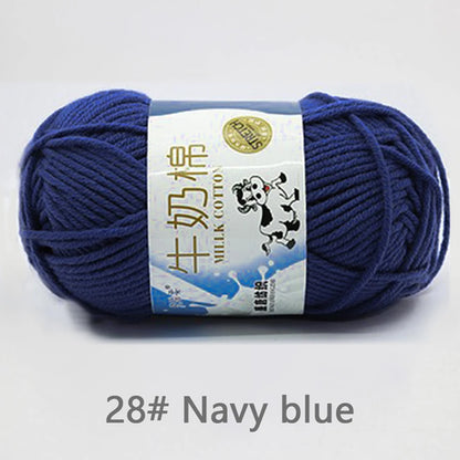 50Gram/Set Milk Cotton Yarn Crochet Line High-quality 5 Strand Milk