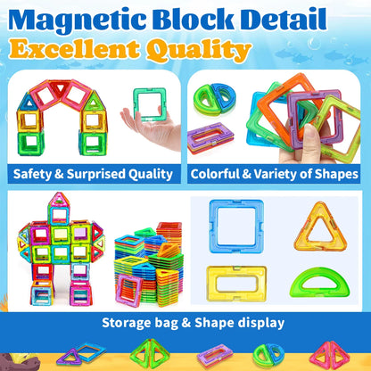 Magnetic Building Blocks DIY Magnets Toys medium size STEM Toys