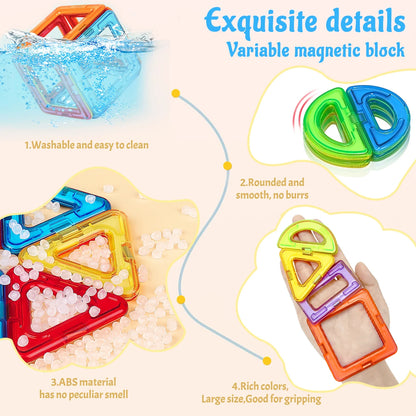 DIY Magnetic Block, Large STEM Construction Toy Set, Educational