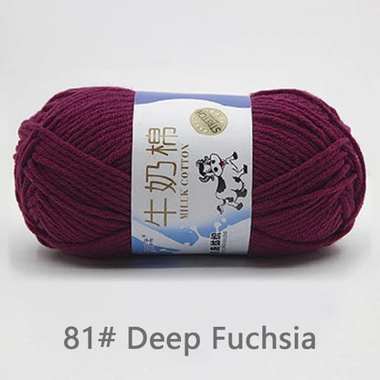 50Gram/Set Milk Cotton Yarn Crochet Line High-quality 5 Strand Milk