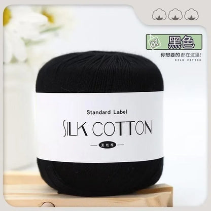 50g/PC Silk Lace Cotton Milk Crochet Yarn Baby Hand-Knitted Warm Soft