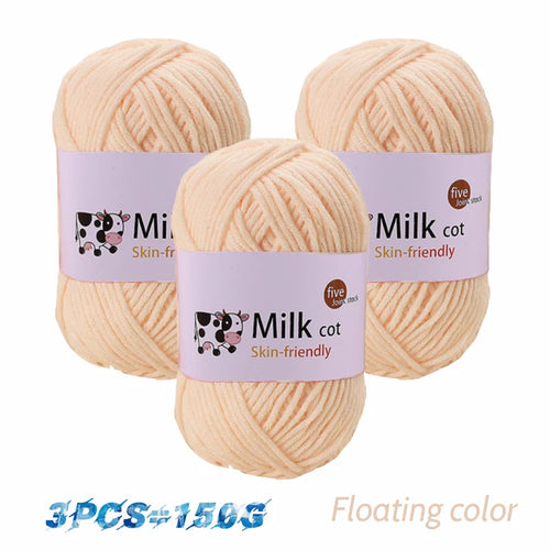 150g milk yarn handmade medium coarse DIY weaving yarn ball for