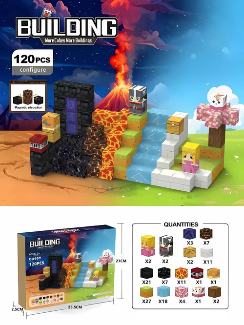 Magnetic Building Blocks Mine World Magnet Cube for Stacking
