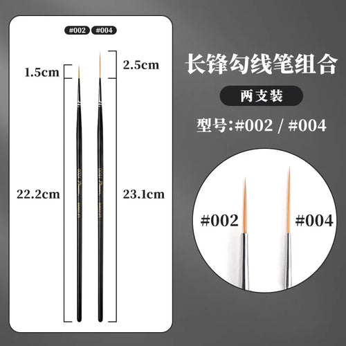 1/2/3/5pcs Rigger Artist Paint Brush Extra Long Fine Point Liner Tip