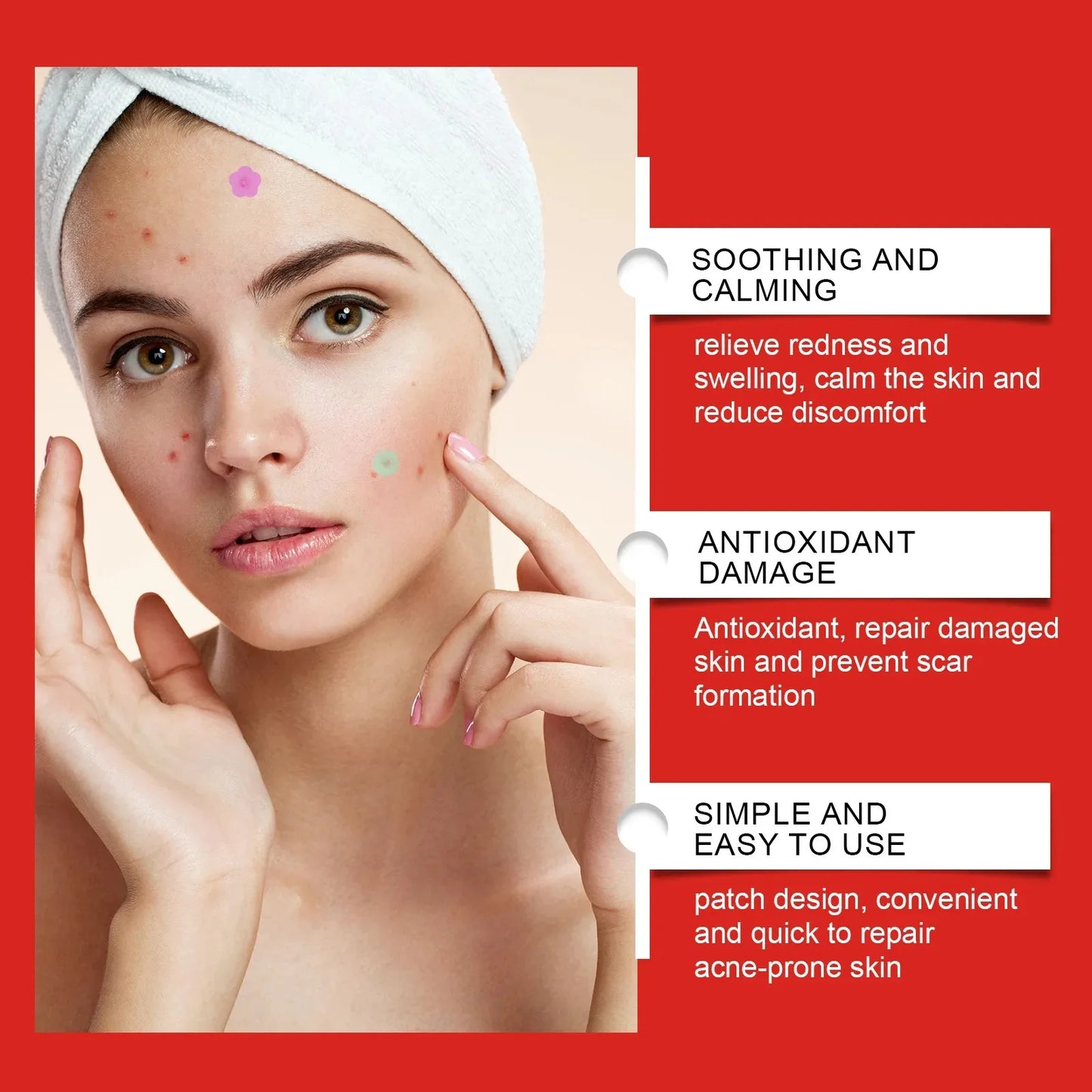 240pcs New Pimple Patch Acne Patches Heart/Star/Flower/Round Shape