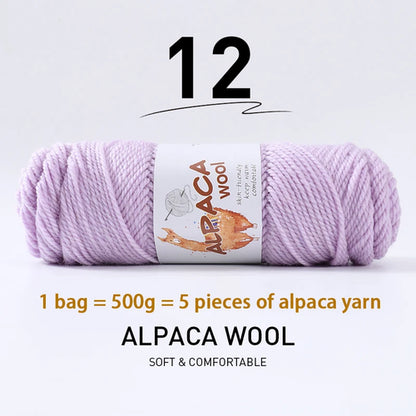 500g High-Quality Alpaca Wool Yarn 245 Thick Wool Yarn Casual Knitting