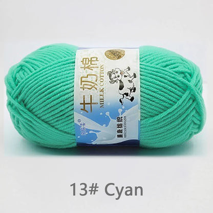 50Gram/Set Milk Cotton Yarn Crochet Line High-quality 5 Strand Milk