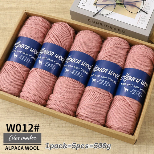 500g alpaca wool yarn, coarse yarn, hand woven to make warm and